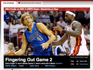 Illustration for article titled There's No Question That Dirk Nowitzki's Fickle Fingers Are Getting ESPN Hot And Bothered